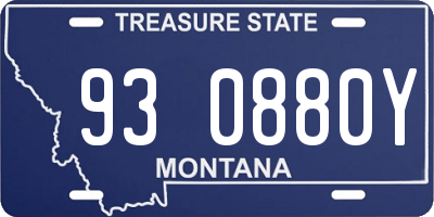MT license plate 930880Y