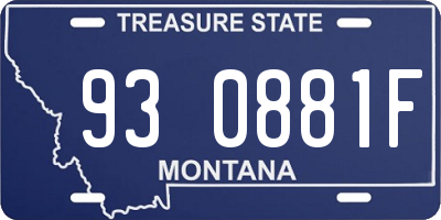 MT license plate 930881F