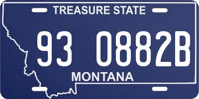 MT license plate 930882B
