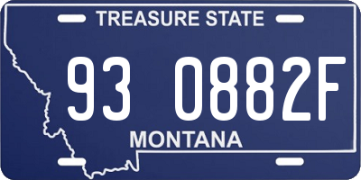 MT license plate 930882F