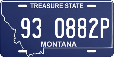 MT license plate 930882P