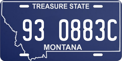 MT license plate 930883C