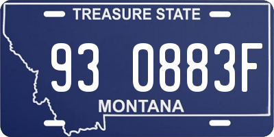 MT license plate 930883F