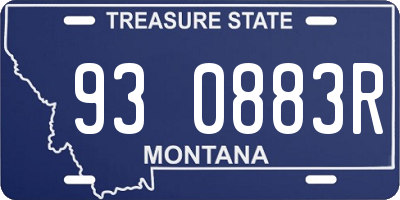 MT license plate 930883R