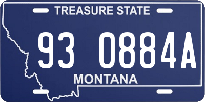 MT license plate 930884A