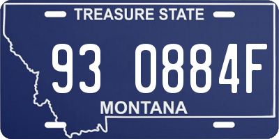 MT license plate 930884F