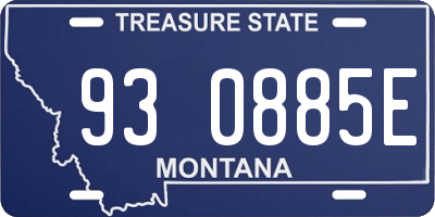 MT license plate 930885E
