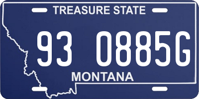 MT license plate 930885G