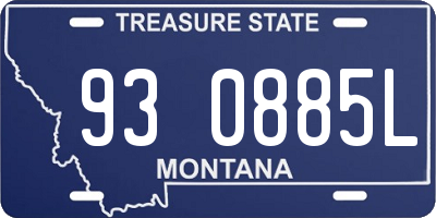 MT license plate 930885L