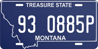 MT license plate 930885P