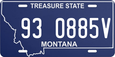 MT license plate 930885V