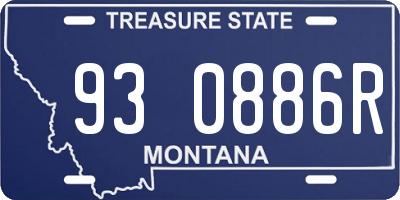 MT license plate 930886R