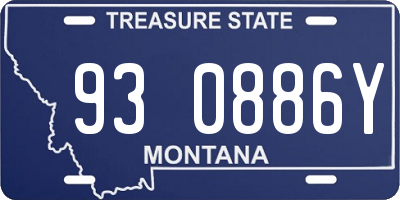 MT license plate 930886Y