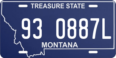 MT license plate 930887L