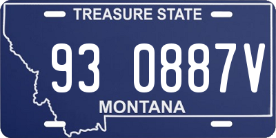 MT license plate 930887V