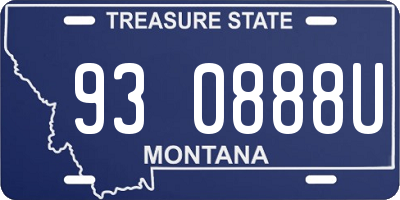 MT license plate 930888U