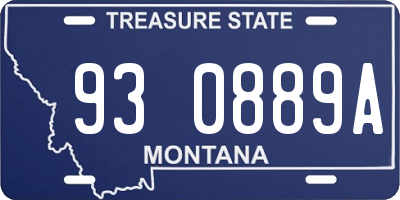 MT license plate 930889A