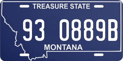 MT license plate 930889B