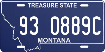 MT license plate 930889C