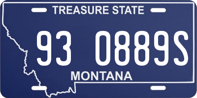 MT license plate 930889S