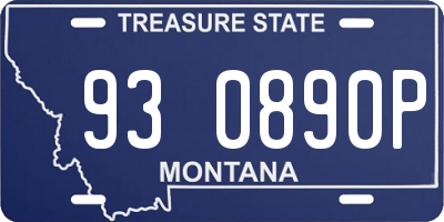 MT license plate 930890P