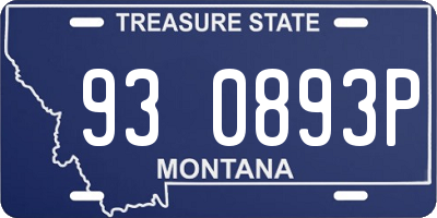 MT license plate 930893P