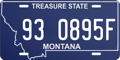 MT license plate 930895F