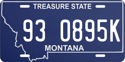 MT license plate 930895K