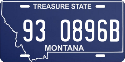 MT license plate 930896B