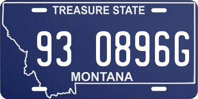 MT license plate 930896G