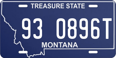 MT license plate 930896T