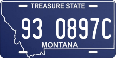 MT license plate 930897C