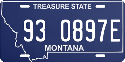 MT license plate 930897E