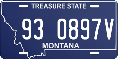 MT license plate 930897V