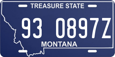 MT license plate 930897Z