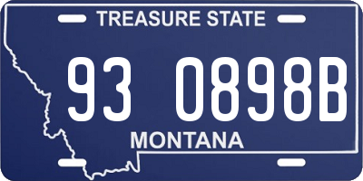 MT license plate 930898B