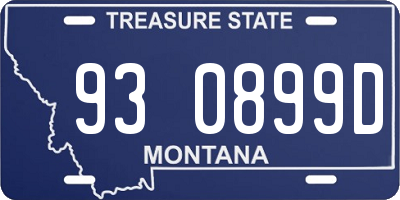 MT license plate 930899D