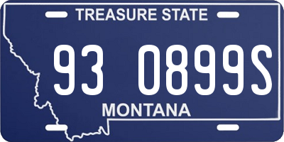 MT license plate 930899S