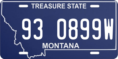 MT license plate 930899W