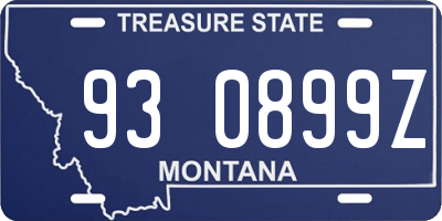 MT license plate 930899Z