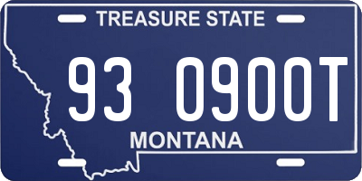 MT license plate 930900T