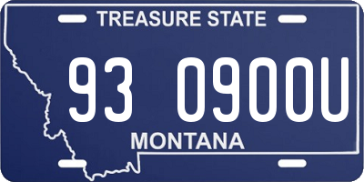MT license plate 930900U