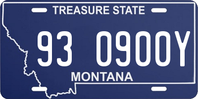 MT license plate 930900Y