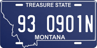 MT license plate 930901N