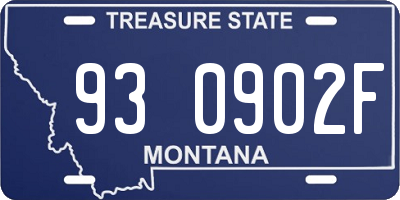 MT license plate 930902F