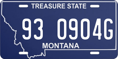 MT license plate 930904G