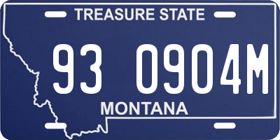 MT license plate 930904M
