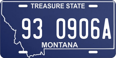 MT license plate 930906A