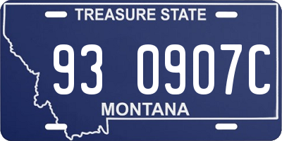 MT license plate 930907C