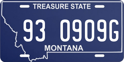 MT license plate 930909G